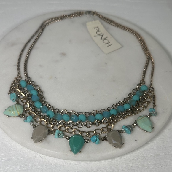 Jewelry - Turquoise and Gold Layered Necklace
